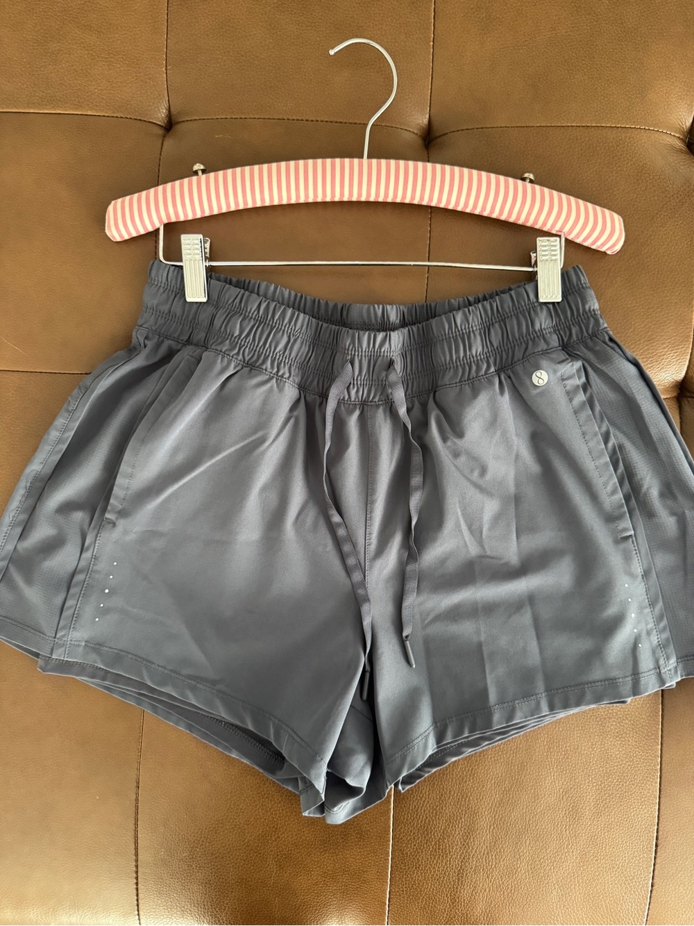 Layer 8 Gray Women’s Athletic Shorts - Drawstring Waist